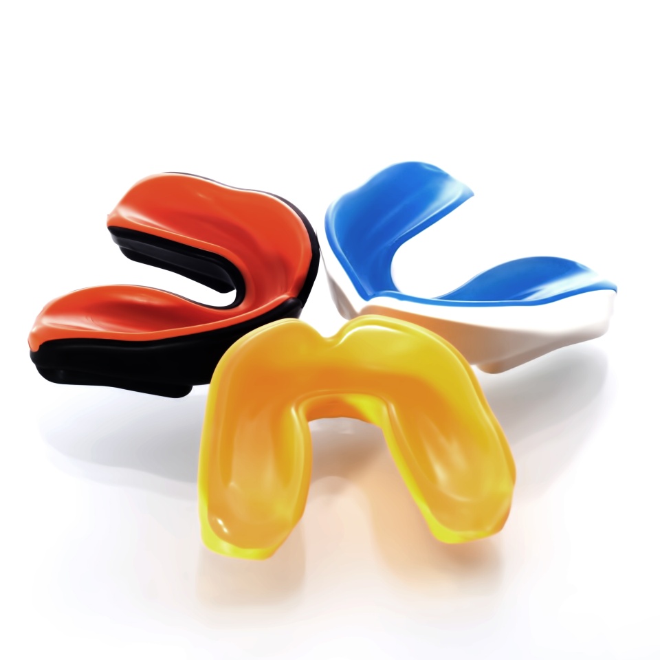 A mouth guard isolated on white background